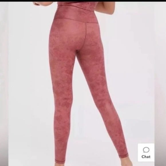 Aerie Offline Crossover‎ Faux Suede Dusty Rose Pink Legging Large Long - Picture 3 of 5